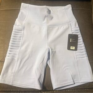 Women's Sky Blue High-Waisted Bike Shorts